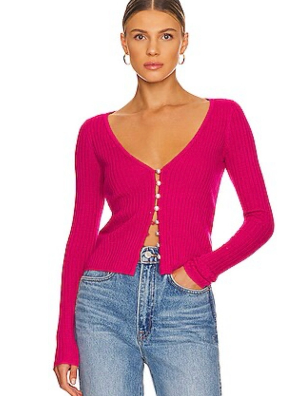 Lovers & Friends Baxter Pearl-Button Cardigan